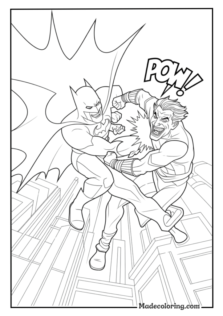 A comic book style panel showing Batman defeating the Joker.png