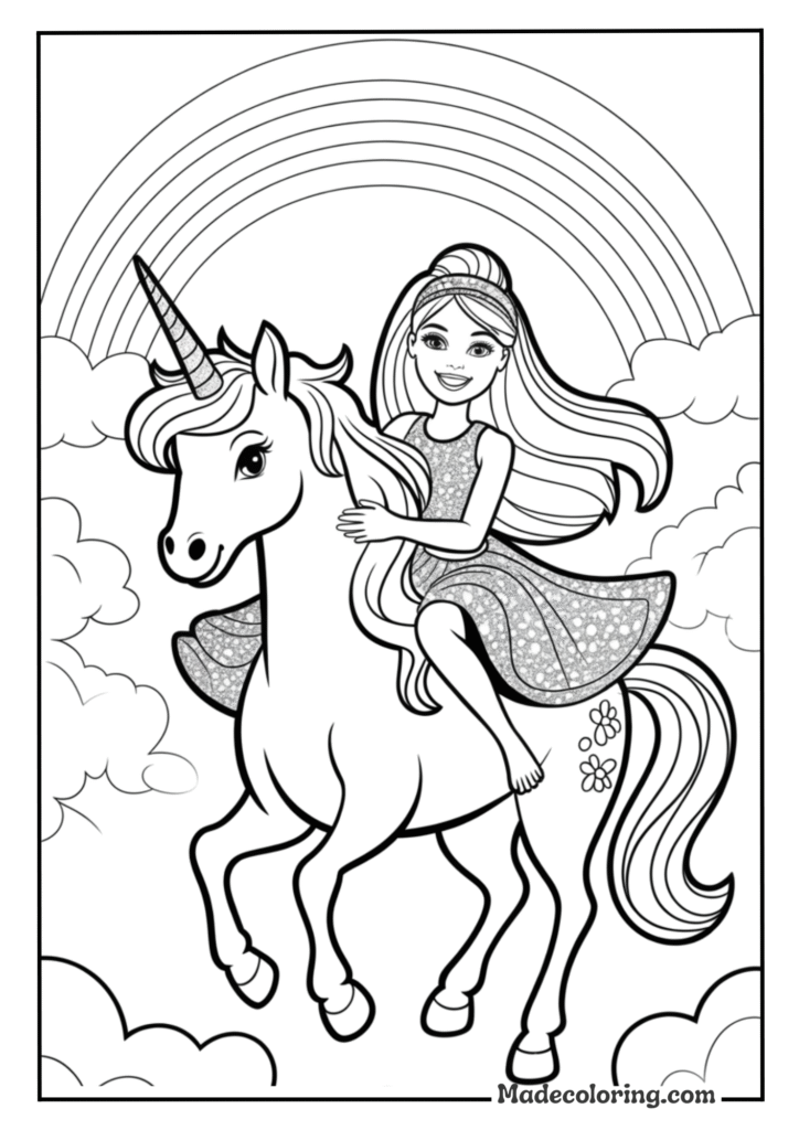 Barbie Riding Unicorn