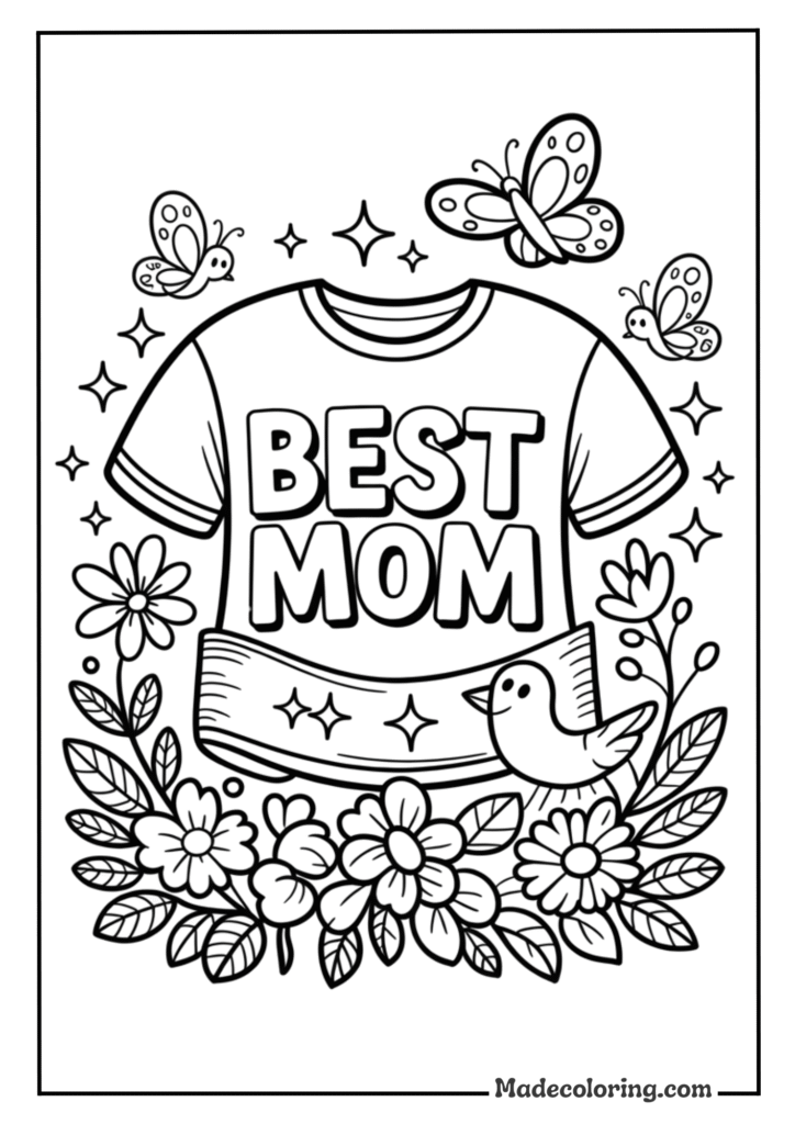 Best Mom coloring pages