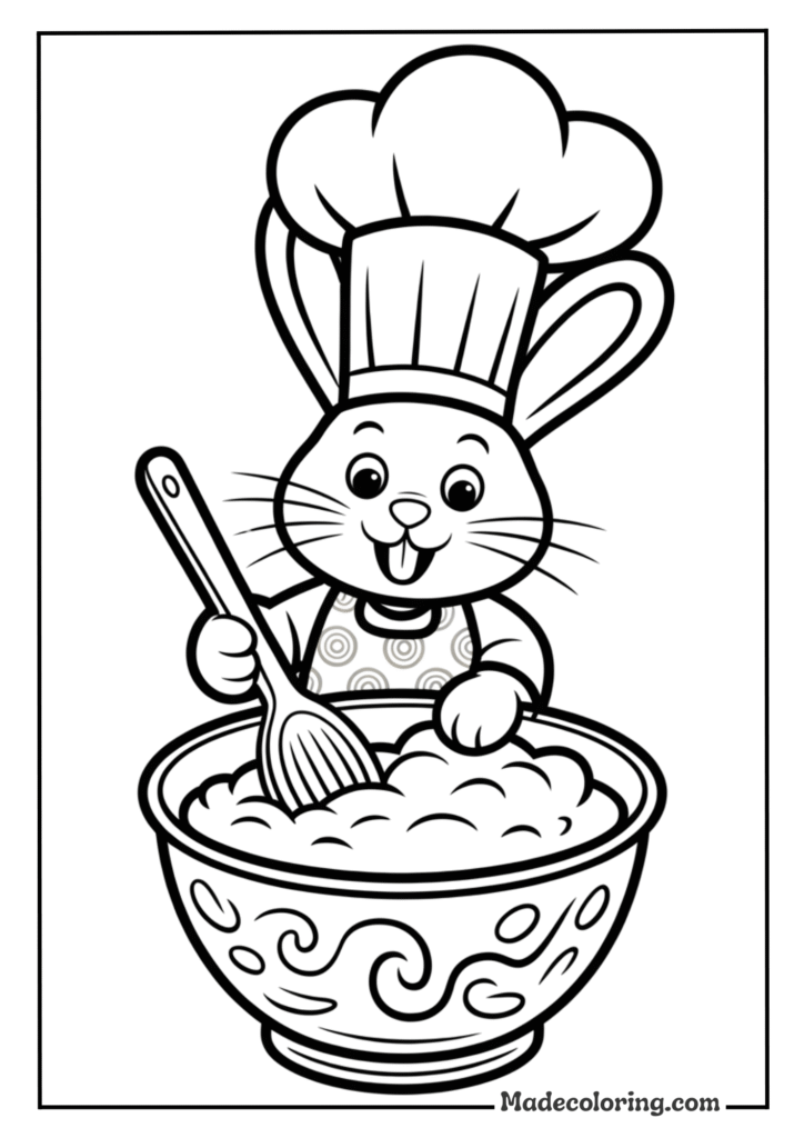 Bunny Chef Cooking