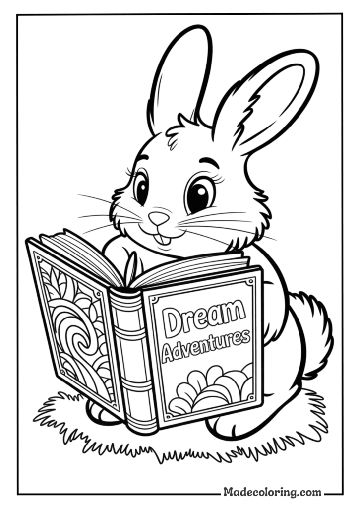 Bunny Reading Book