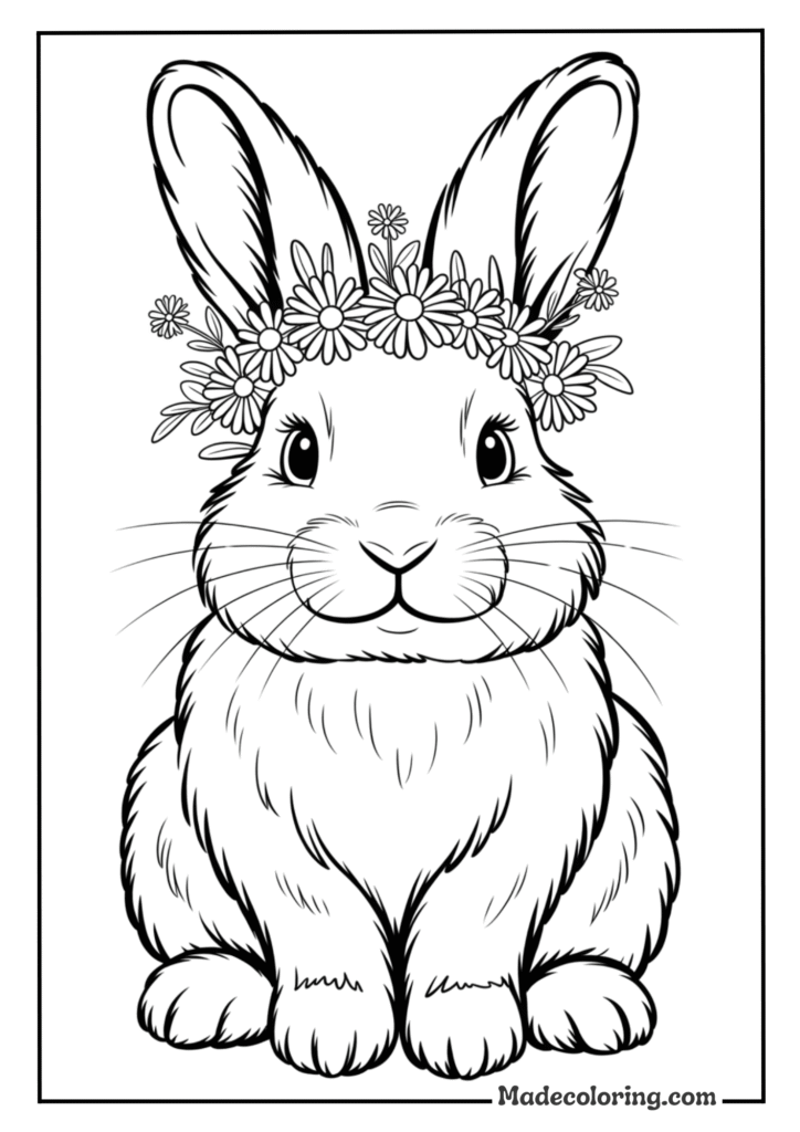 Bunny with Flower Crown
