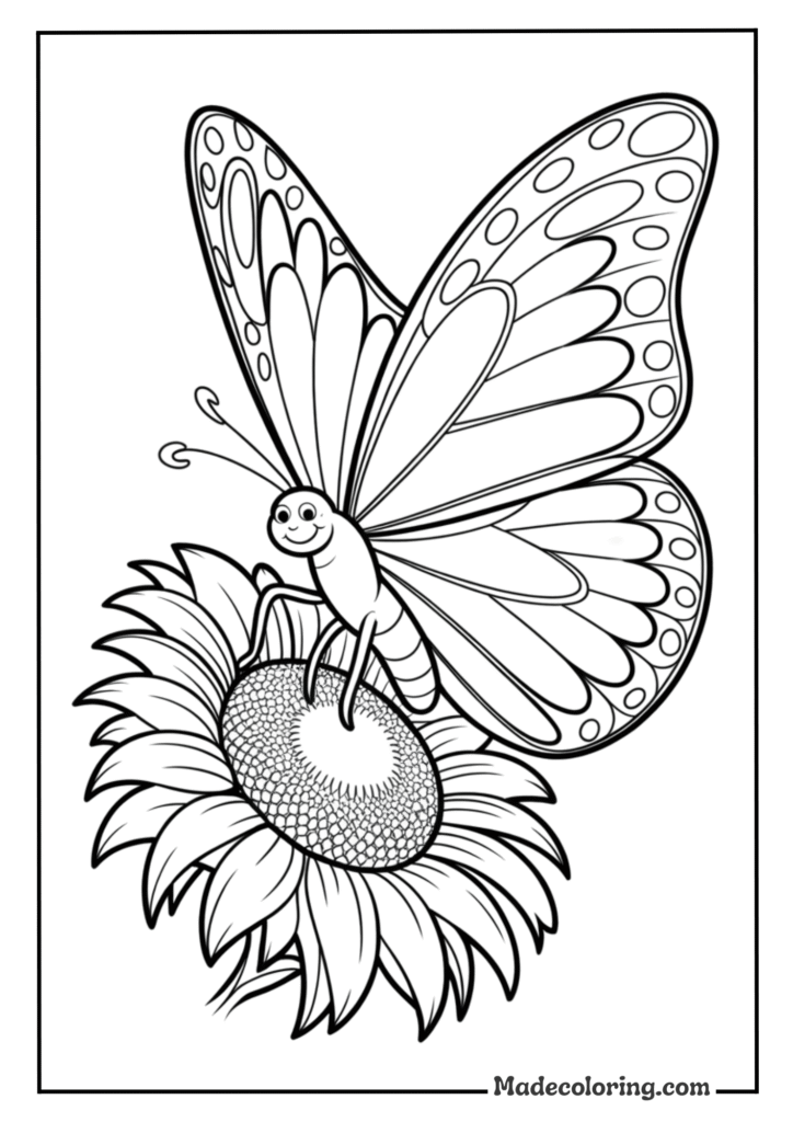 Butterfly smilling