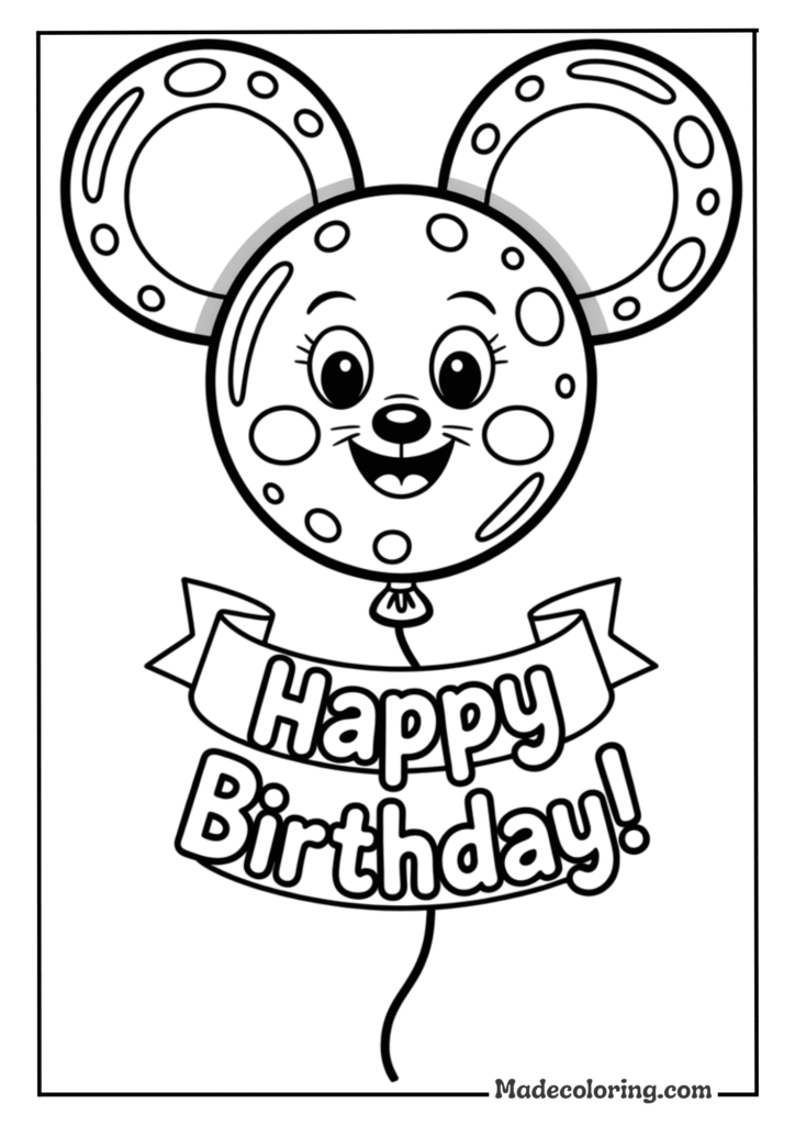 Coloring Pages happy Birthday