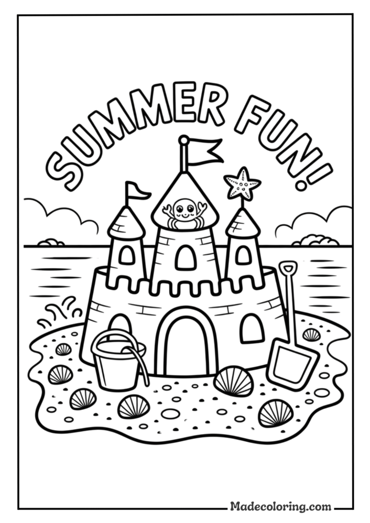 Cute Summer Sandcastle