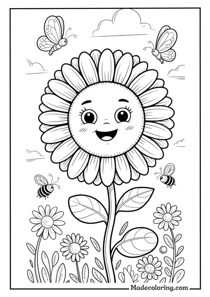 Cute Summer Sunflower