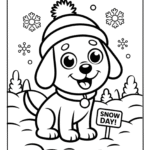 Dog Wearing a Winter Hat