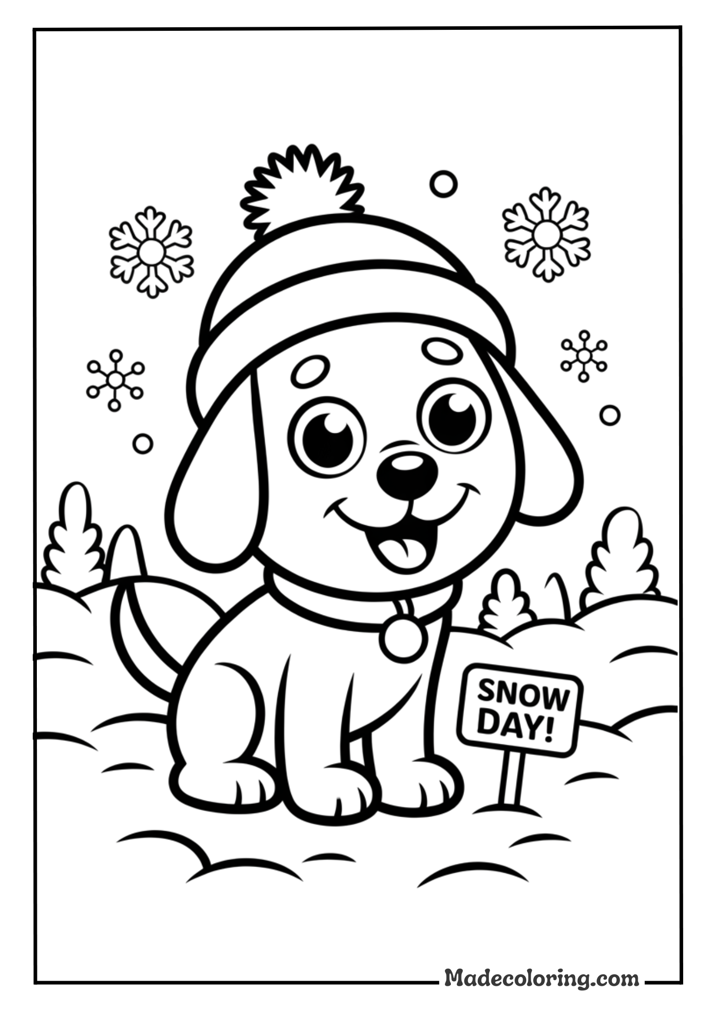 Dog Wearing a Winter Hat