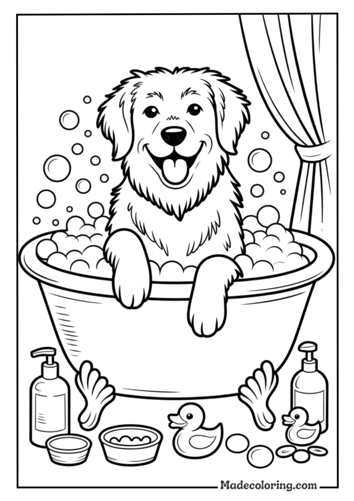 Dog in the Bathtub