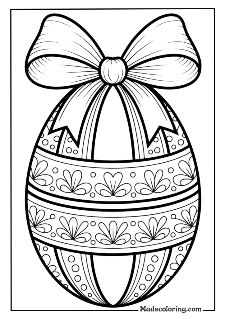 Easter Egg with Ribbon