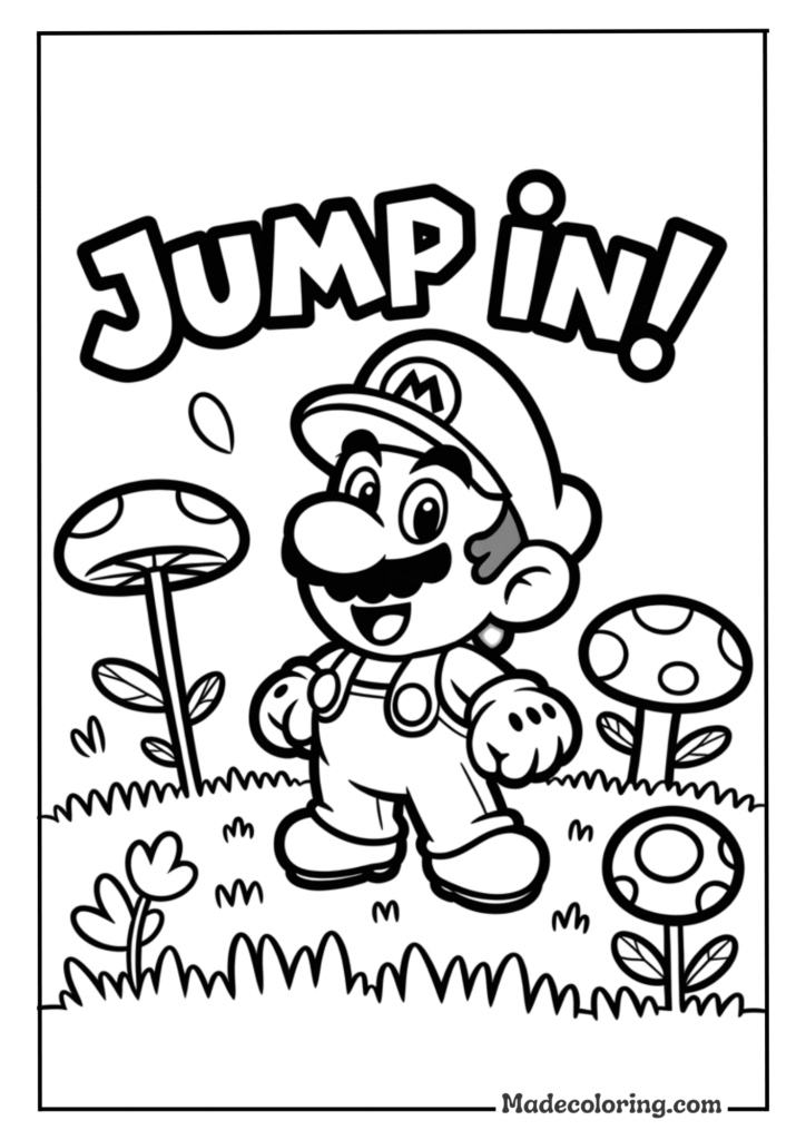 Easy Paper Mario Coloring
