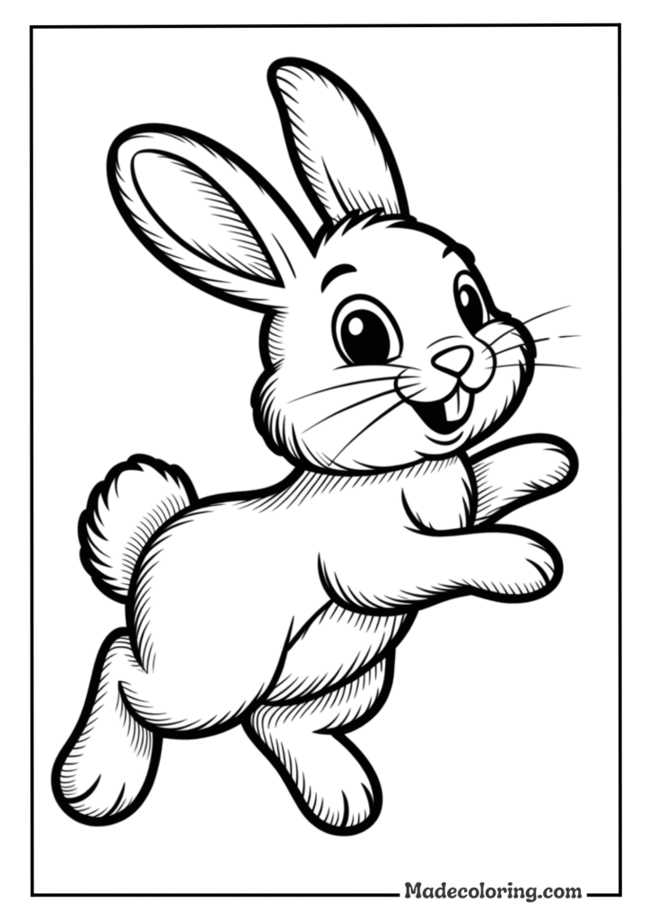 Hopping Bunny in Spring