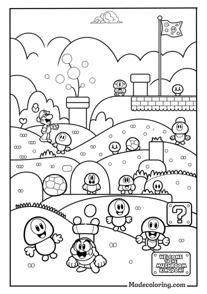 Mario World landscape