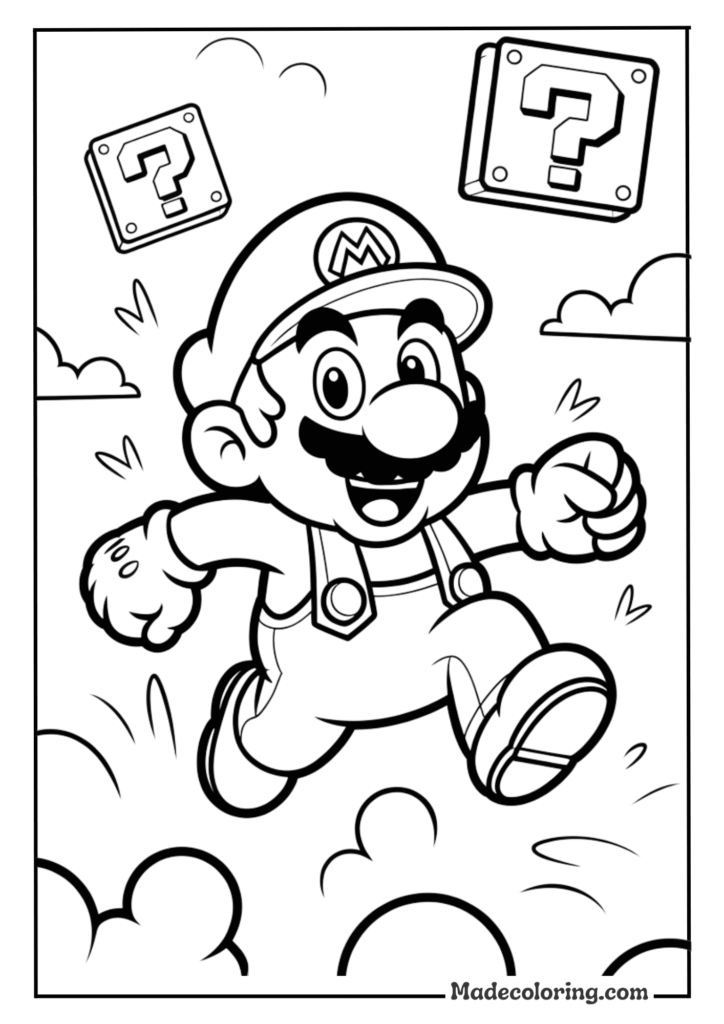 Mario pose with his zigzag mustache