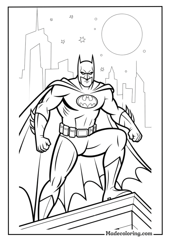 Simple Outline Of Batman
