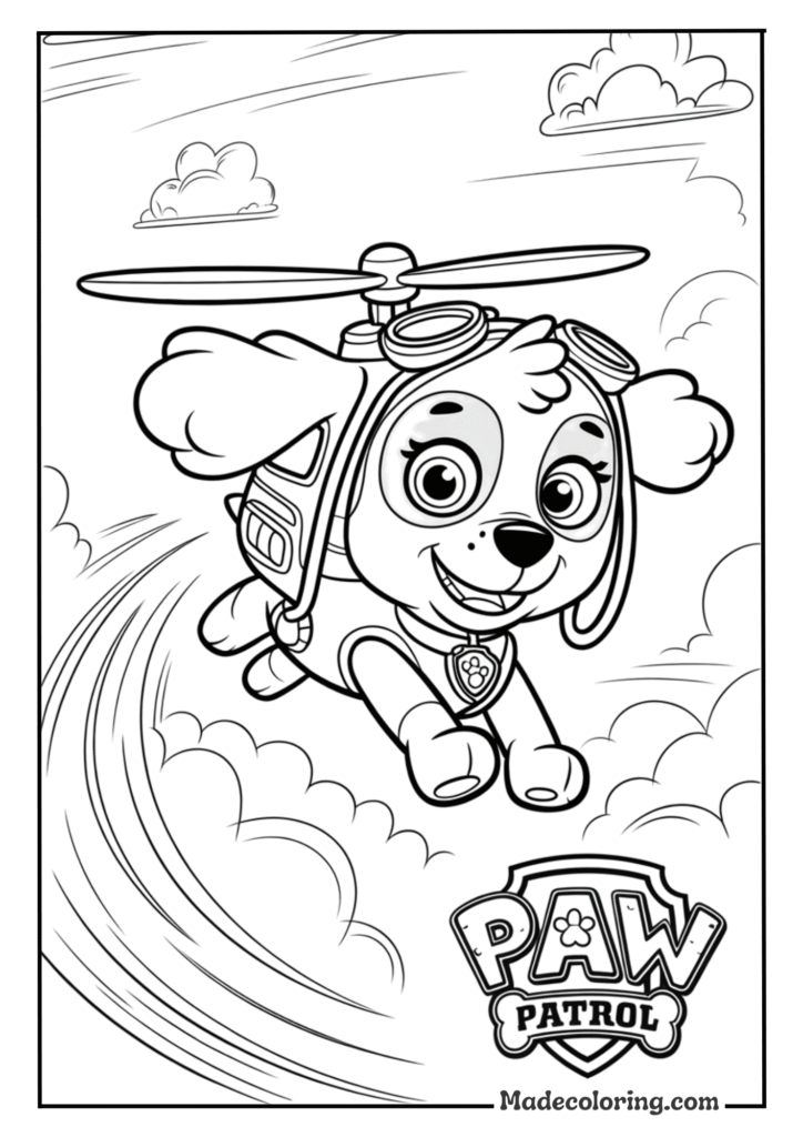 Skye performing a mid-air flip