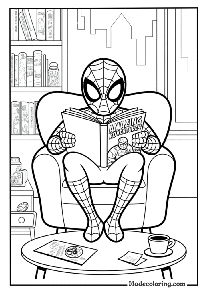 Spider-Man Reading a Comic Book