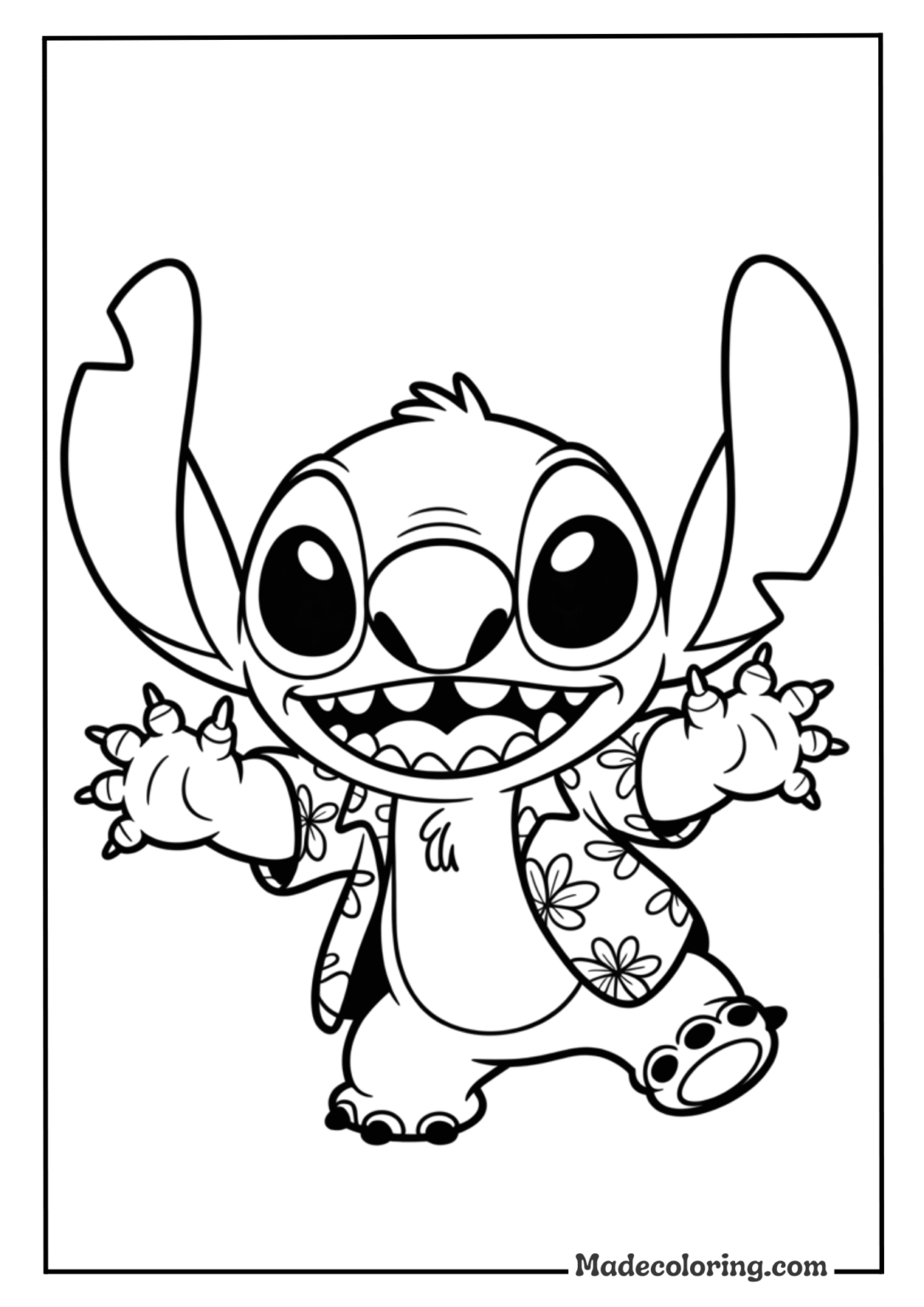 44 Stitch Coloring Pages Free PDF Printables