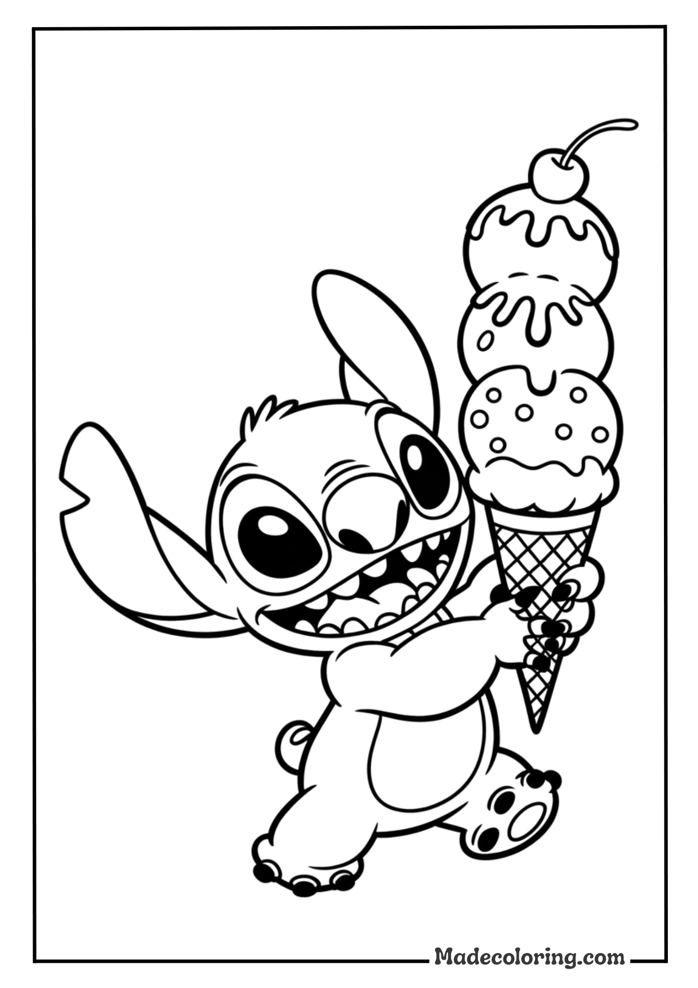 44 Stitch Coloring Pages Free PDF Printables