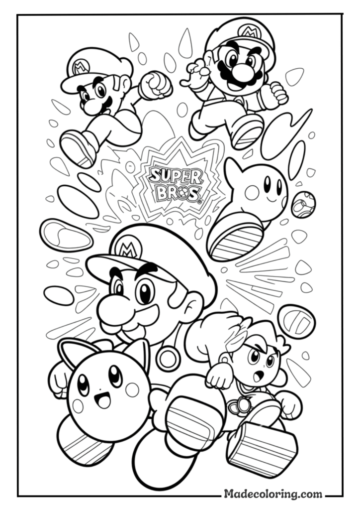 Super Smash Bros Coloring Page