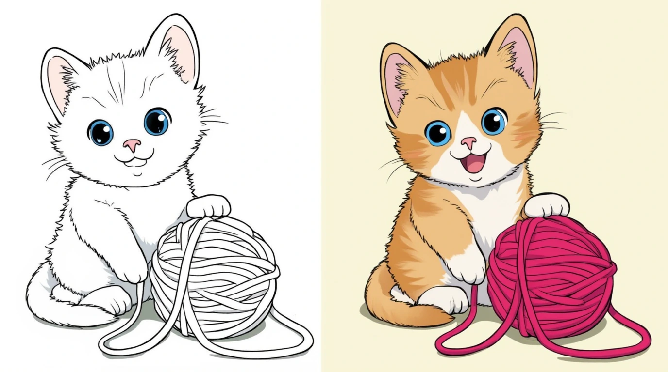 Cat coloring pages