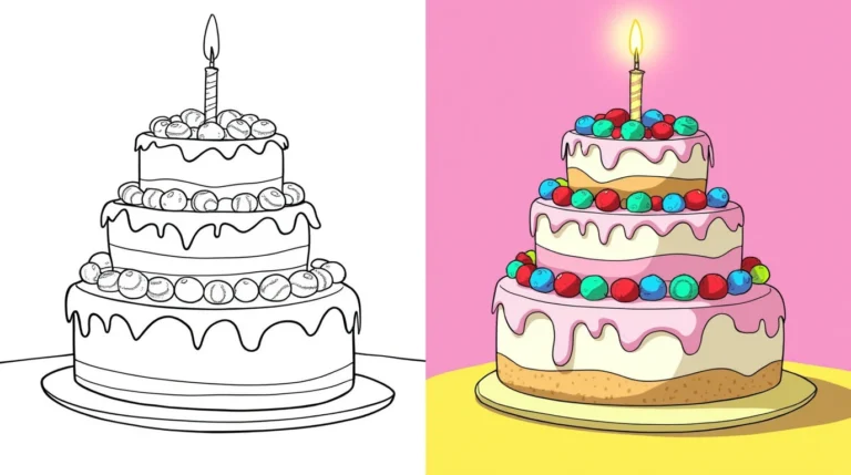 happy birthday coloring page