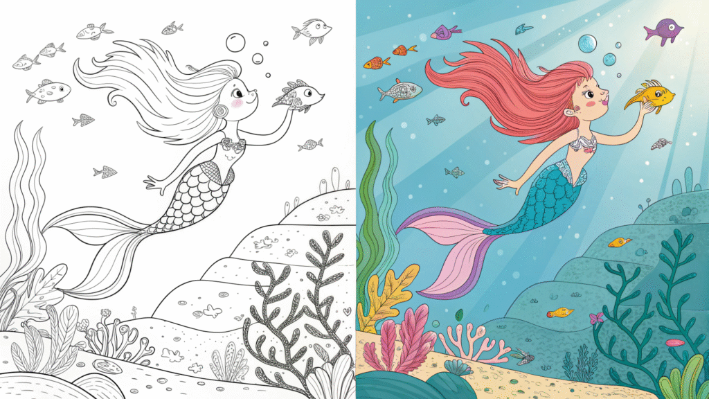 Mermaid Coloring Pages