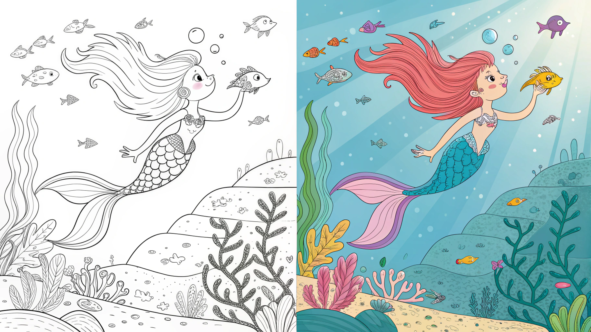 Mermaid Coloring Pages
