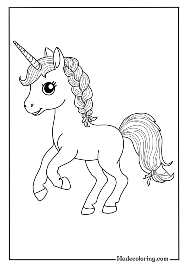 unicorn with braided mane