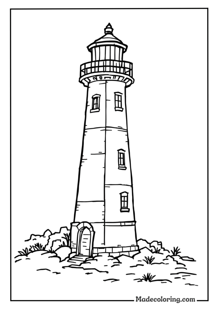 Beach Light Guide coloring pages