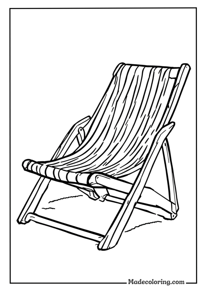 Beach Relaxation Seat coloring pages