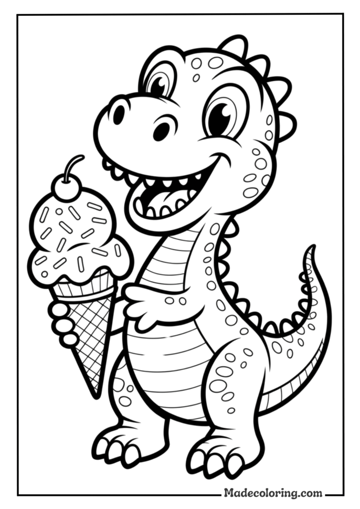 Dinosaur Ice Cream Fun