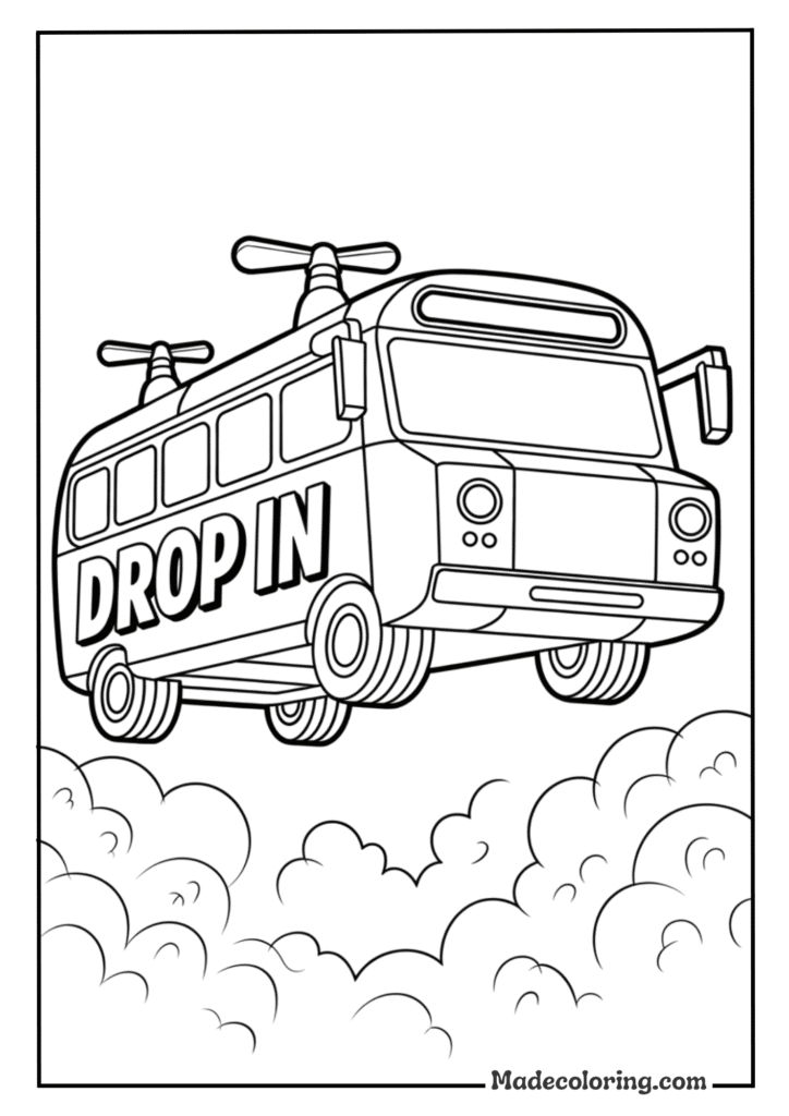 Flying Fortnite Battle Bus