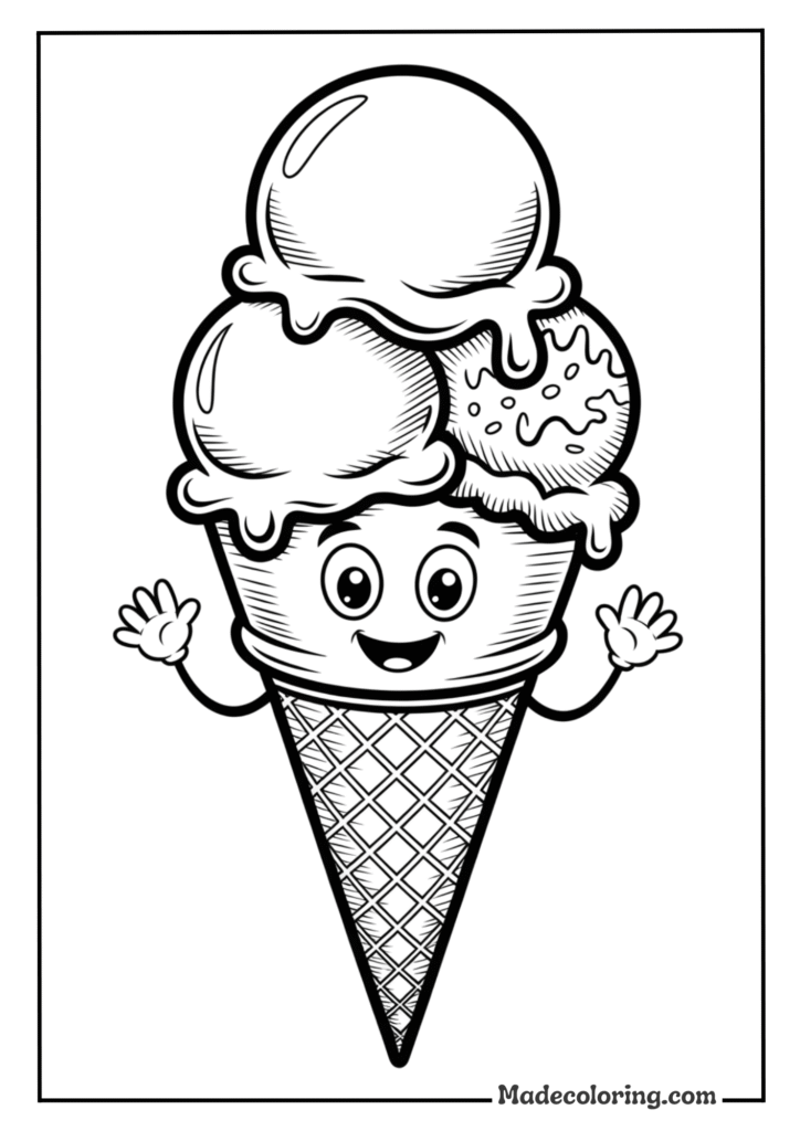 Happy Ice Cream Cone