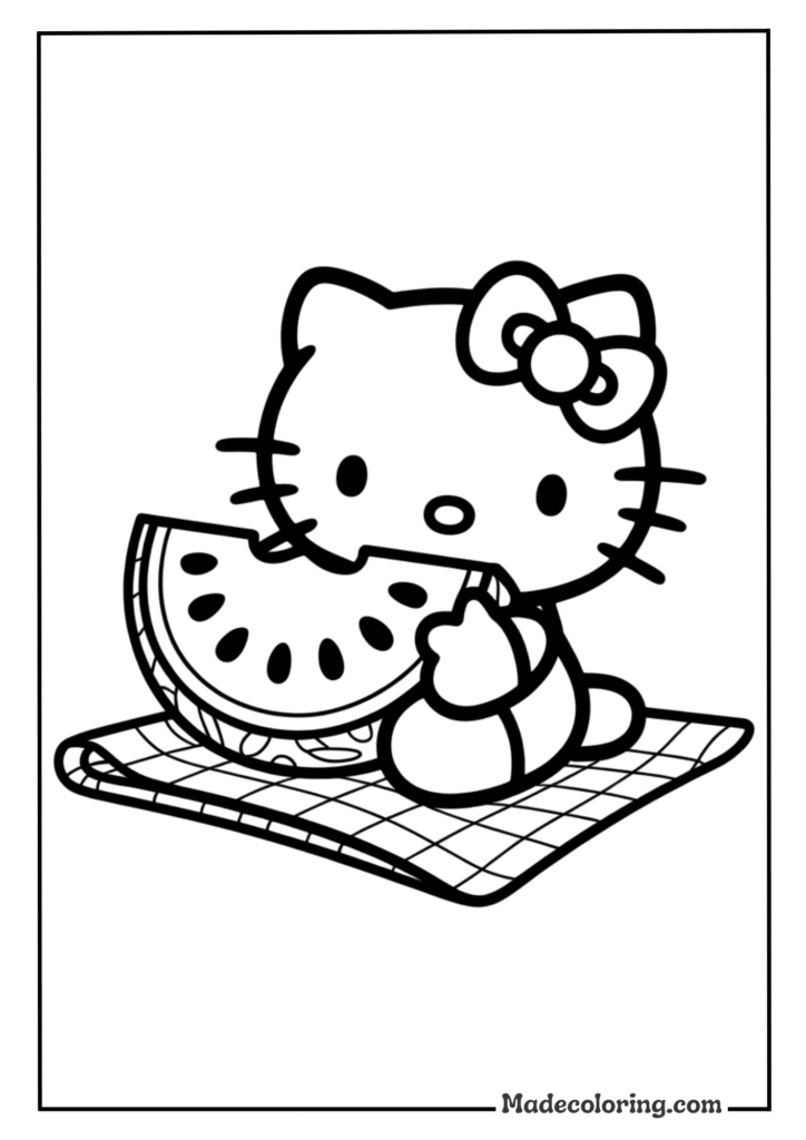 Hello Kitty Summer Watermelon Slice