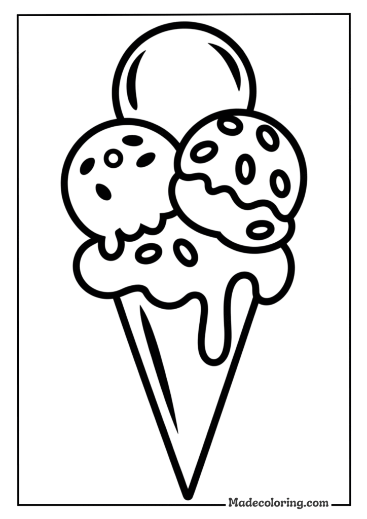 Triple Ice Cream Scoop Tower