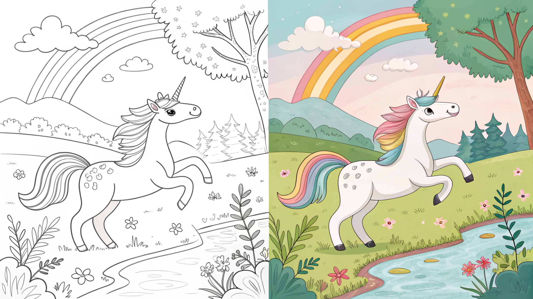Unicorn Coloring pages