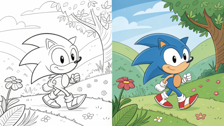 Sonic Coloring Pages