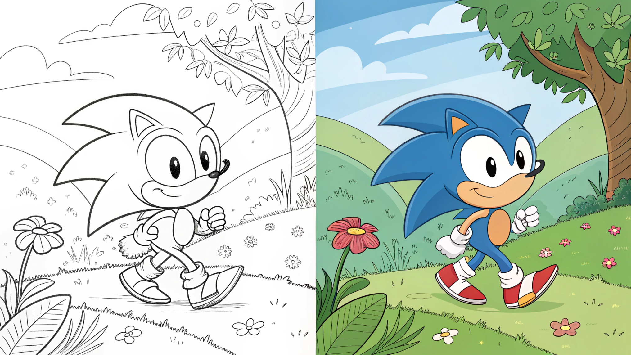 Sonic Coloring Pages