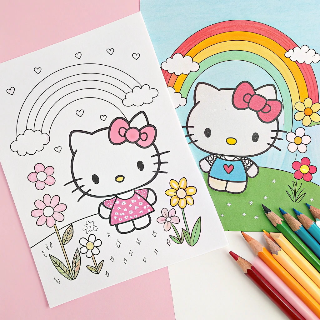 Hello Kitty Coloring Pages