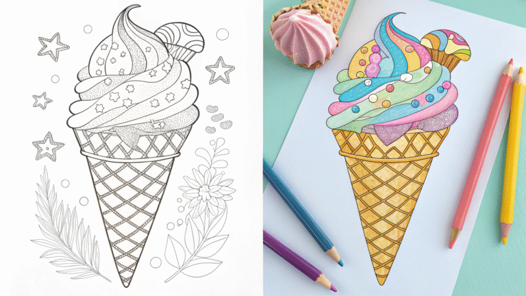 ice cream coloring pages
