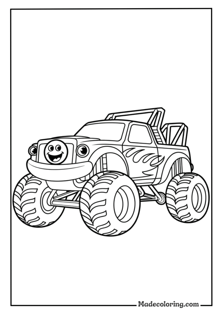 Friendly Monster Truck Smiling