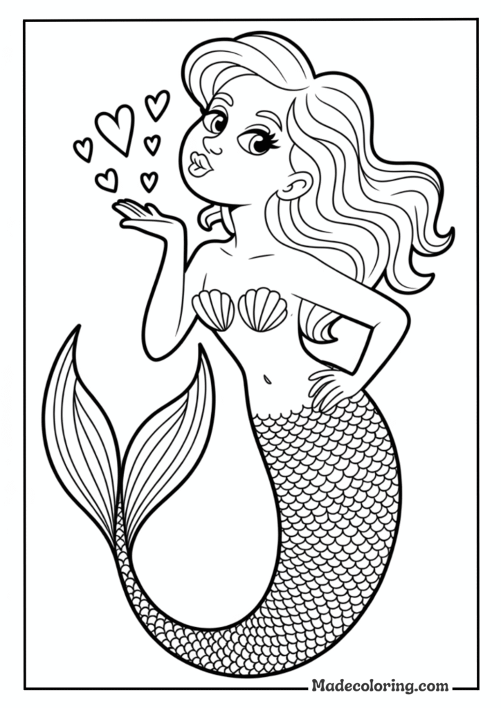 Mermaid Blowing Kiss