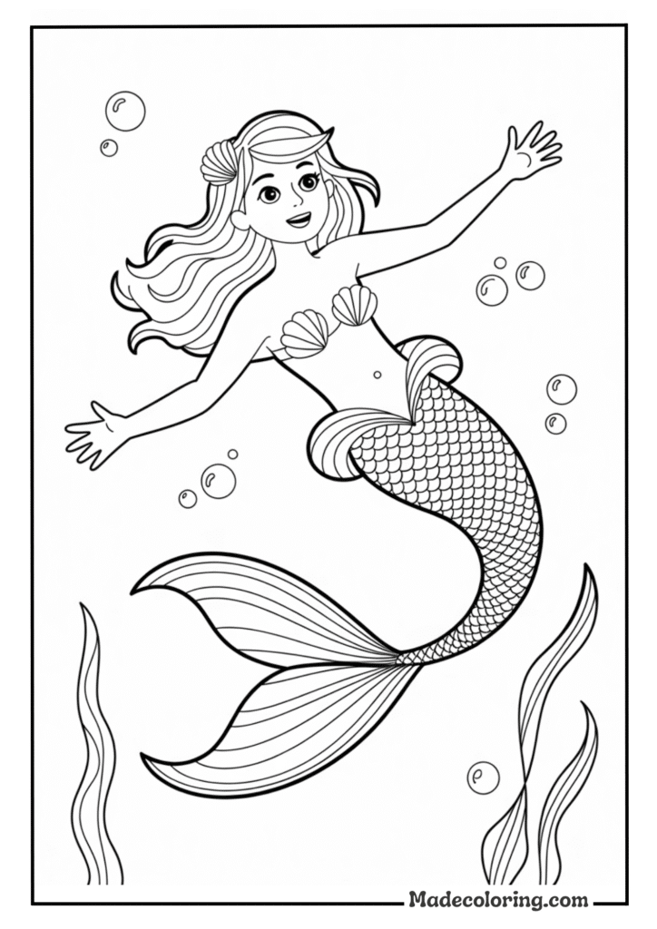 Mermaid Princess Swimming