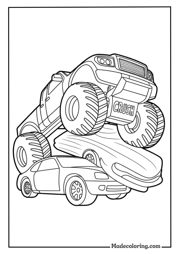 Monster Truck Crushing Cars