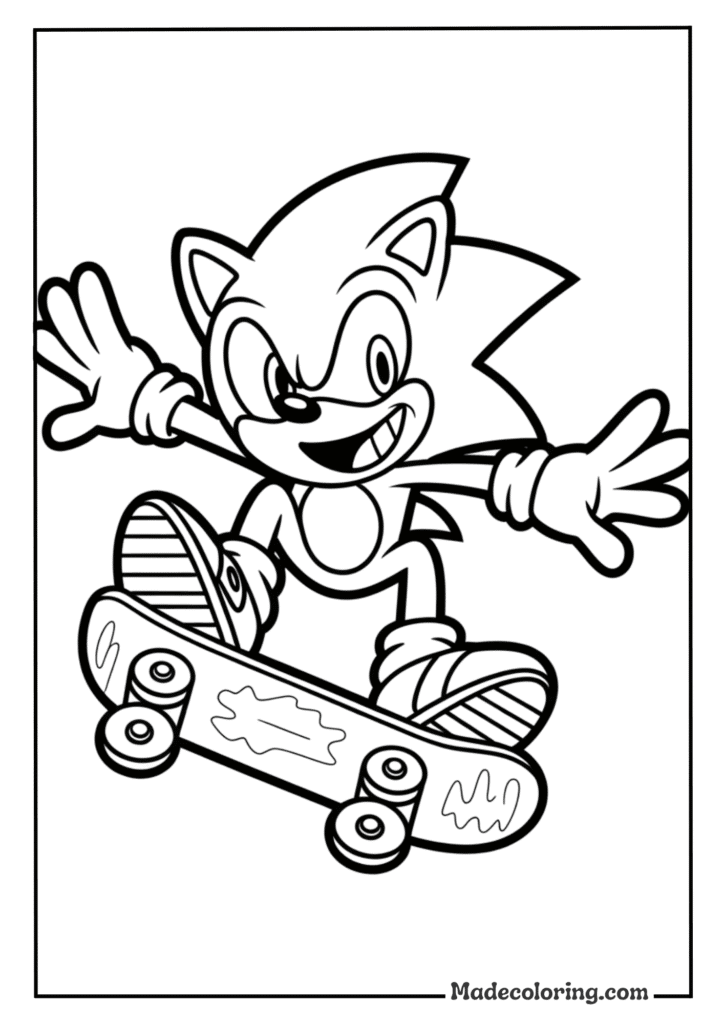 Sonic Skateboarding Cool