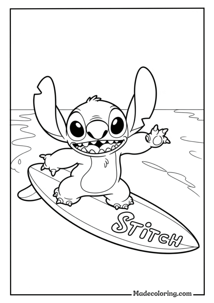 Stitch Surfing Fun