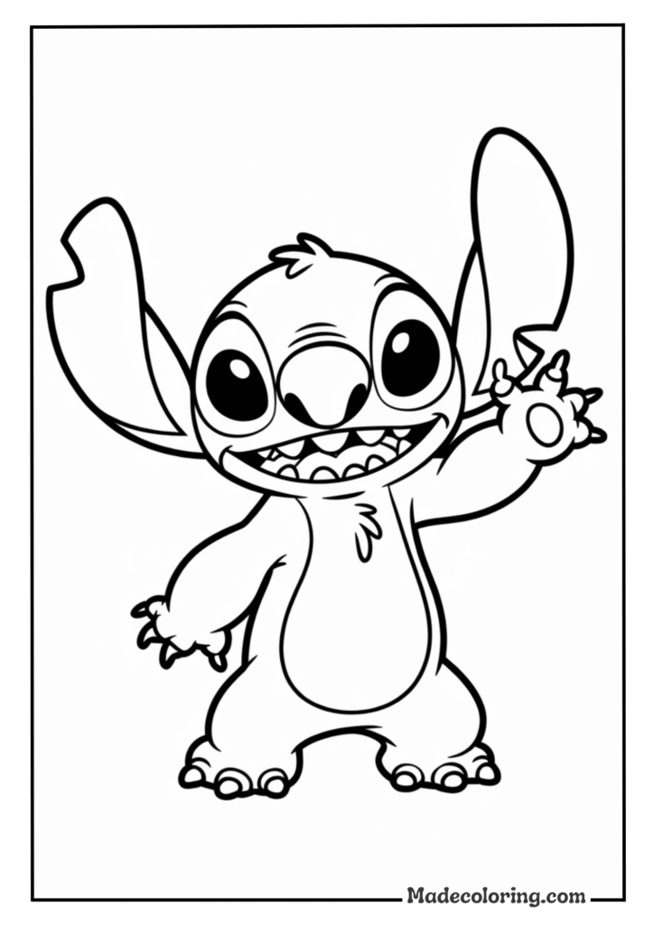 Stitch Waving Hello