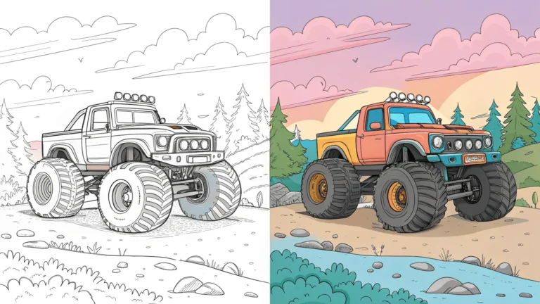 Monster truck coloring pages